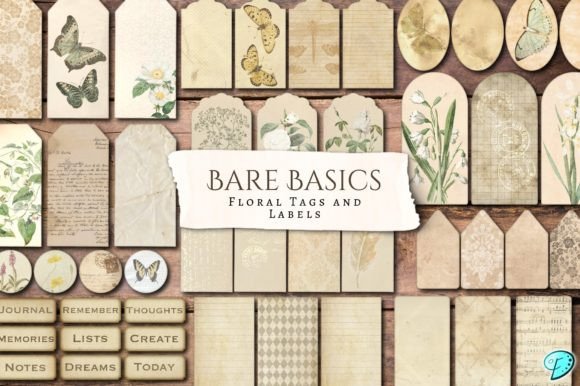 Download Bare Basics Floral Tags and Labels - Labels Collection