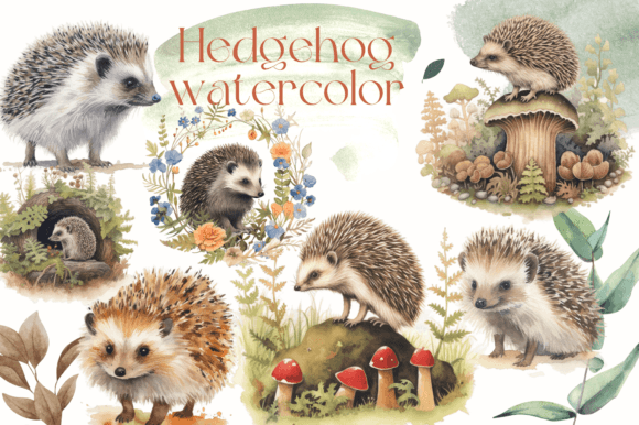 Download HedgeHog Watercolor Clipart Animal PNG - Hedgehog Collection