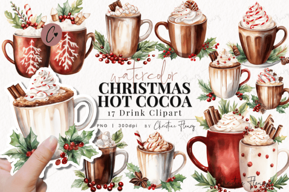 Download Watercolor Christmas Hot Cocoa Clipart - Hot cocoa clipart Collection