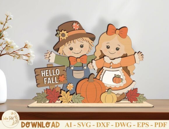 Download Fall Scarecrow Table Decor SVG Bundle - Scarecrow Collection