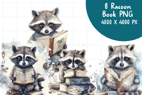Download Racoon Watercolor PNG Elements - Element Collection