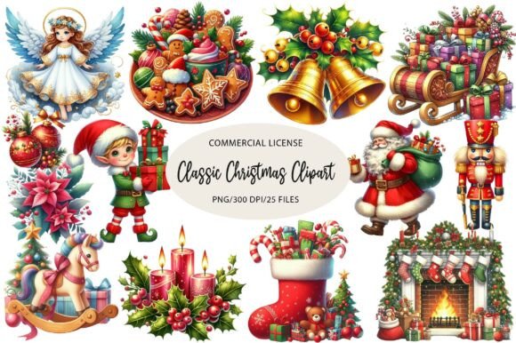 Download Classic Christmas Clipart - Classic christmas clipart Collection
