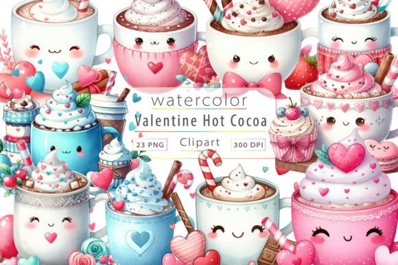 Download Cute Valentine Day Hot Cocoa Clipart - Hot cocoa clipart Collection