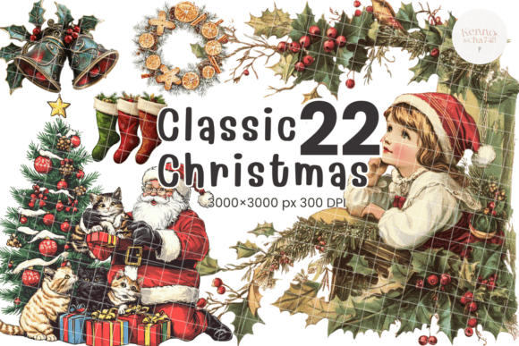 Download Classic Christmas Clipart - Premium Bundle