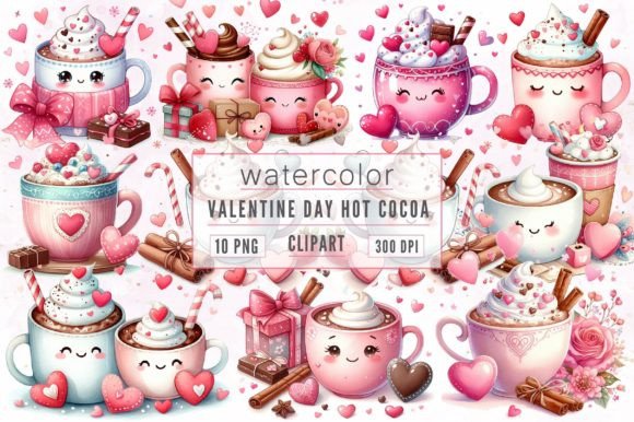Download Cute Valentine Day Hot Cocoa Clipart - Hot cocoa clipart Collection